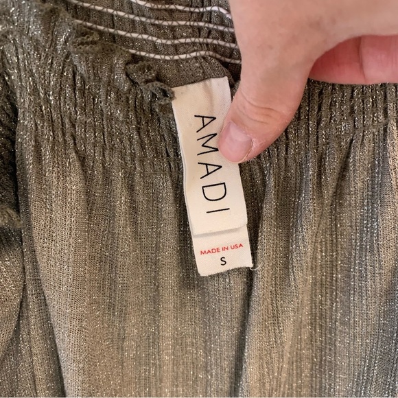 Anthropologie amadi Gray Ruffled Tiered Camisole | Wyatt Shimmer Tank - Picture 6 of 8